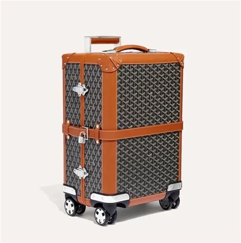 goyard travel trolley|goyard trunk trolley.